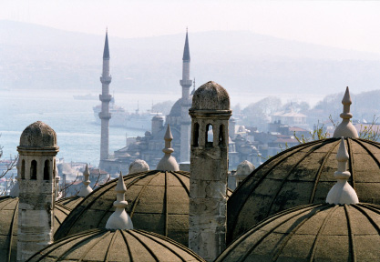 Vy över turkisk moské